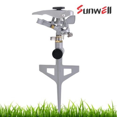 zinc impulse sprinkler with zinc sled spike